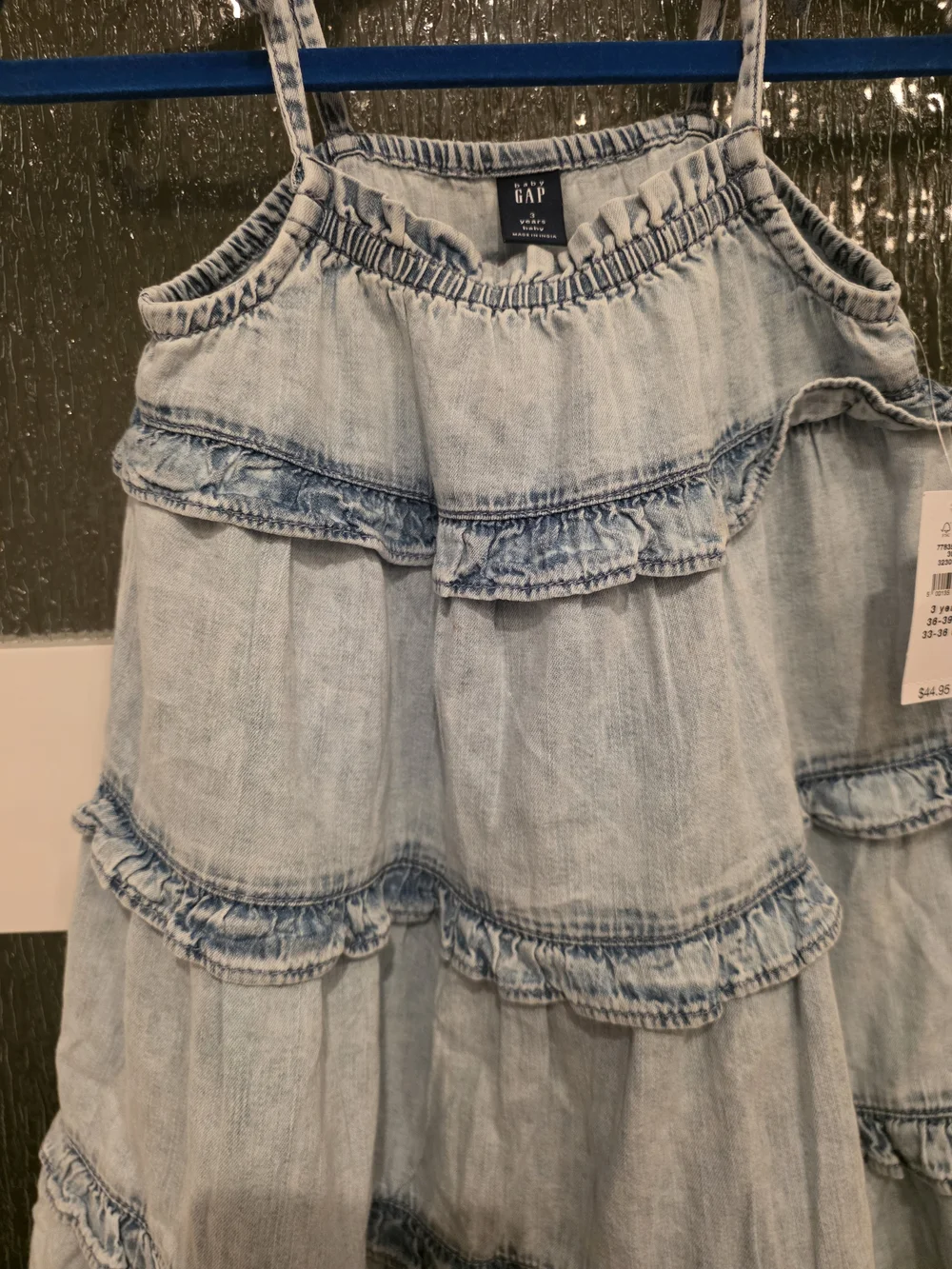 GAP Light Blue Tiered Denim Sundress for Kids